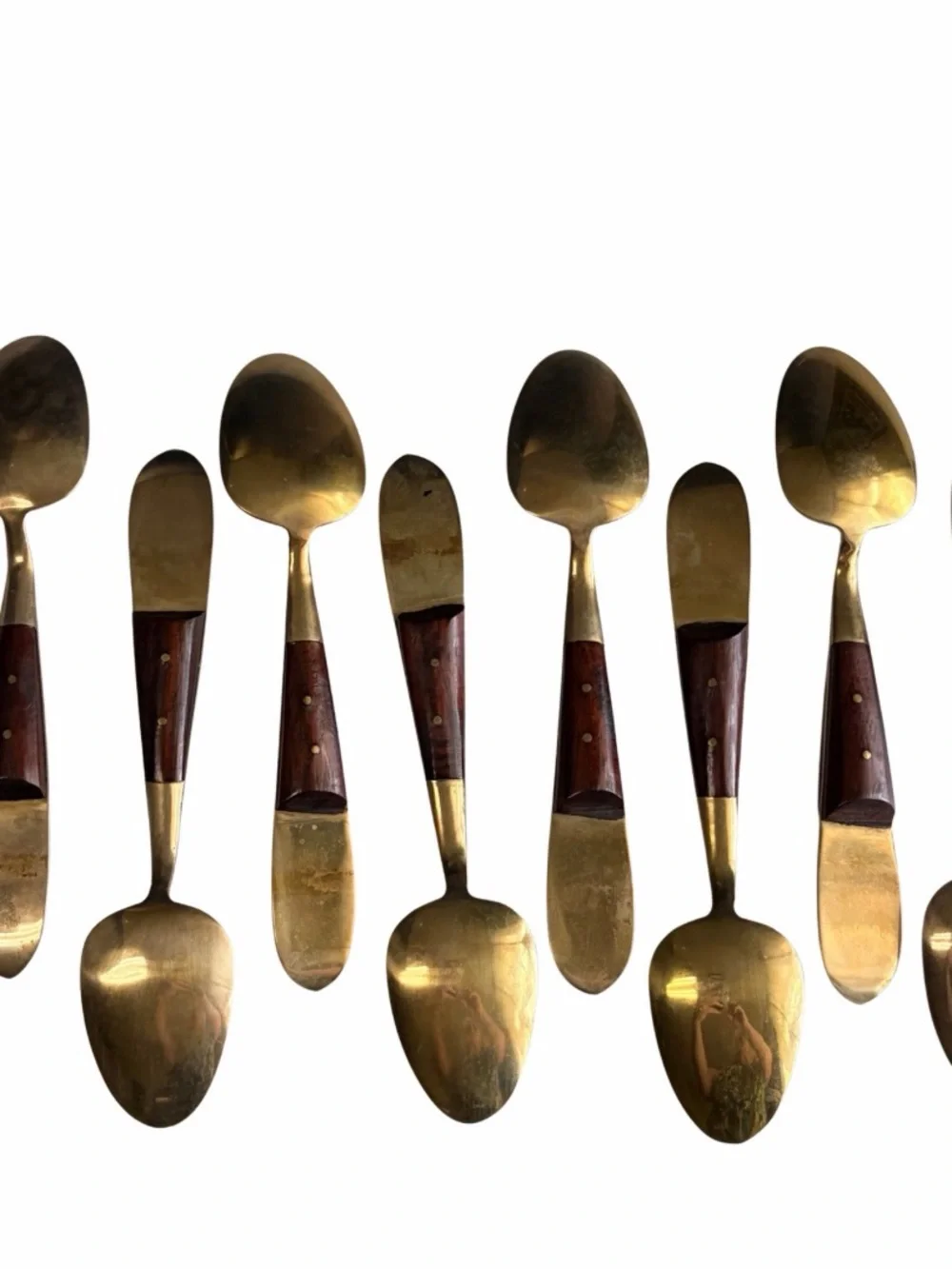 Vintage V. Thailand Jewelry & Bronze Factory Siam Bronze Flatware Set w/ Case